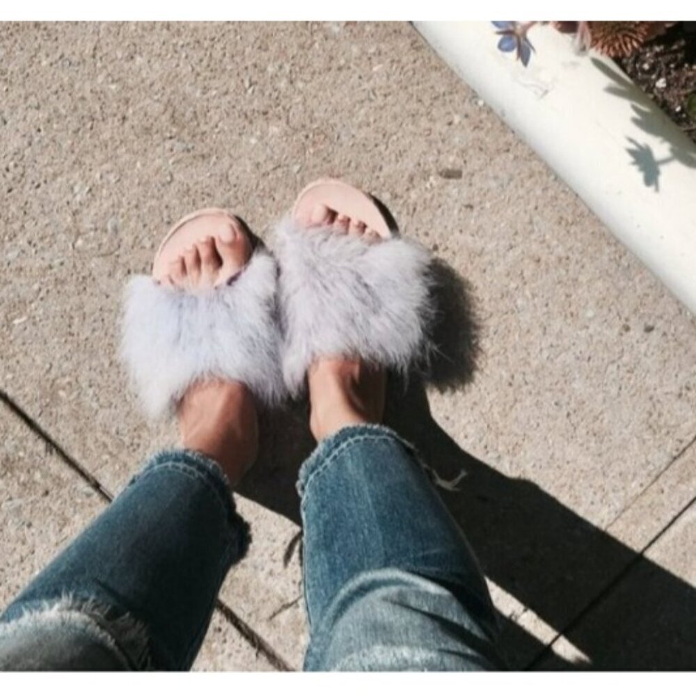Brother Vellies Marabou Lamu Sandal Lavender Size 9 - Picture 9 of 9